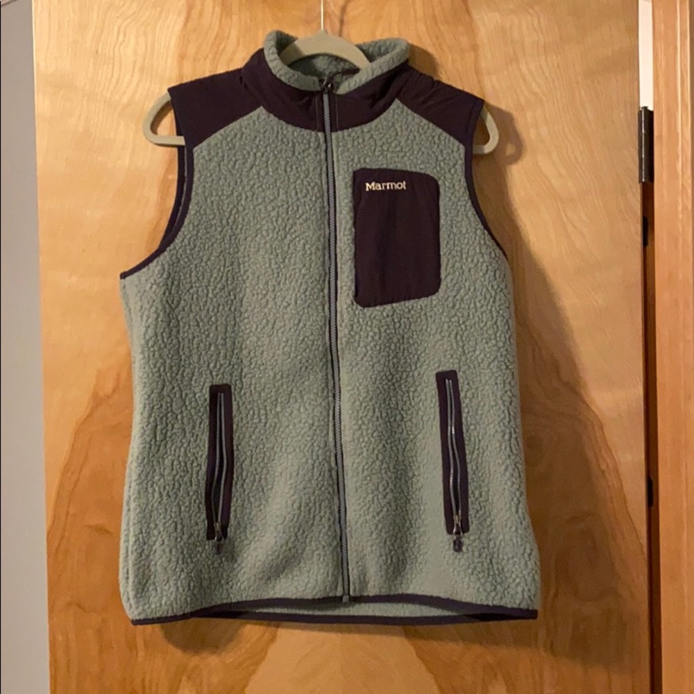 Marmot Green and Purple Retro Fleece